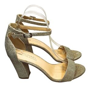 Michael by Michael Shannon Women’s Stella Sandal Size 8.5M Glitter Metallic
